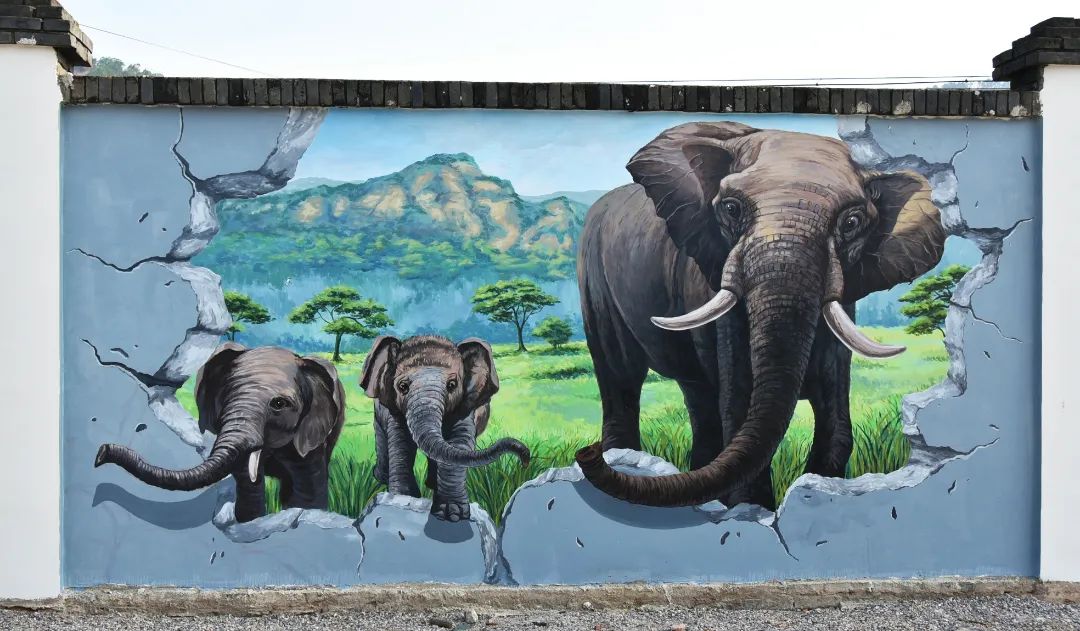 石屏坝心上新3d彩绘墙千万别错过